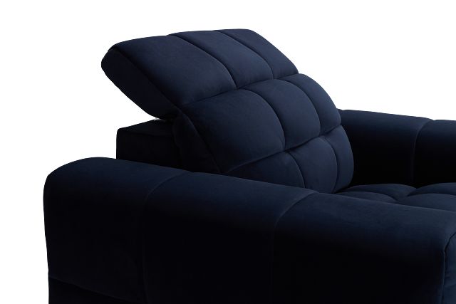 Gemma Navy Velvet Power Recliner