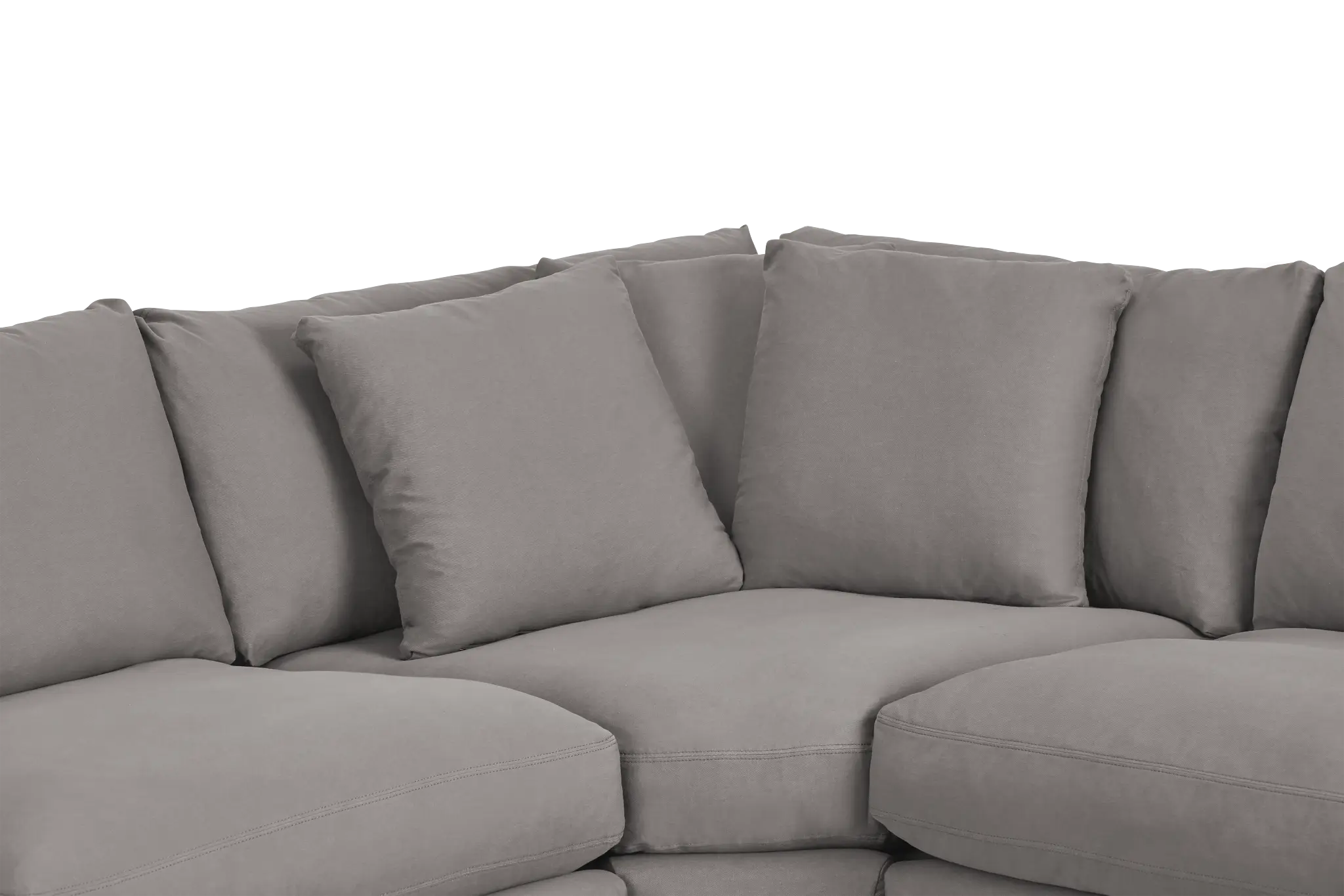 Delilah Gray Fabric Large Two-arm Sectional Delilah Gray Fabric Large Two-arm Sectional