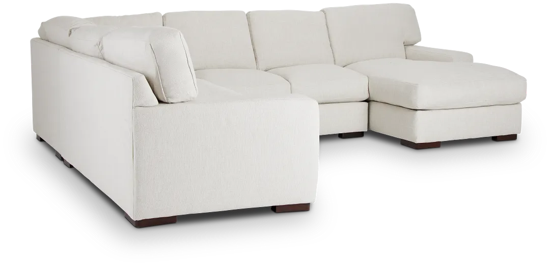 Veronica White Down Medium Right Chaise Sectional