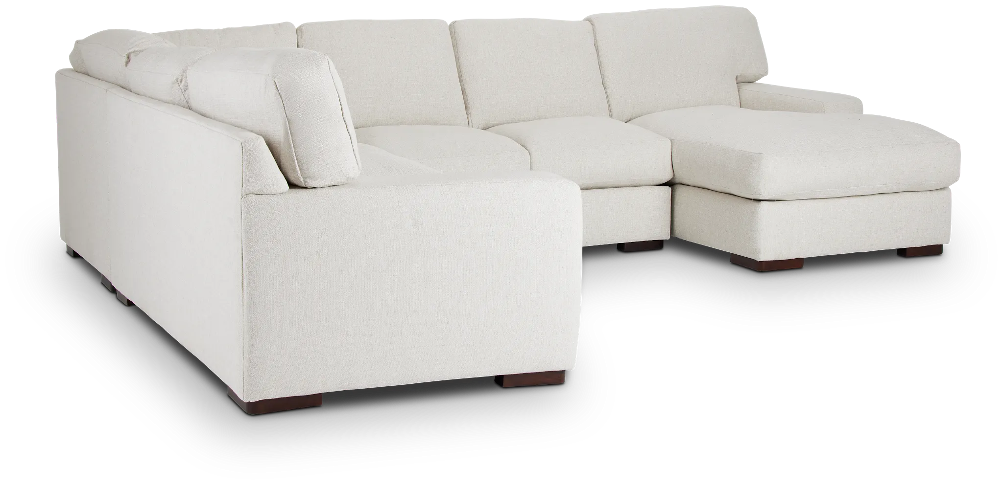 Veronica White Down Medium Right Chaise Sectional