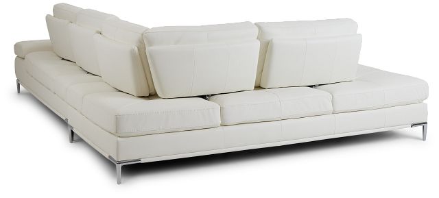 Camden White Micro Left Chaise Sectional