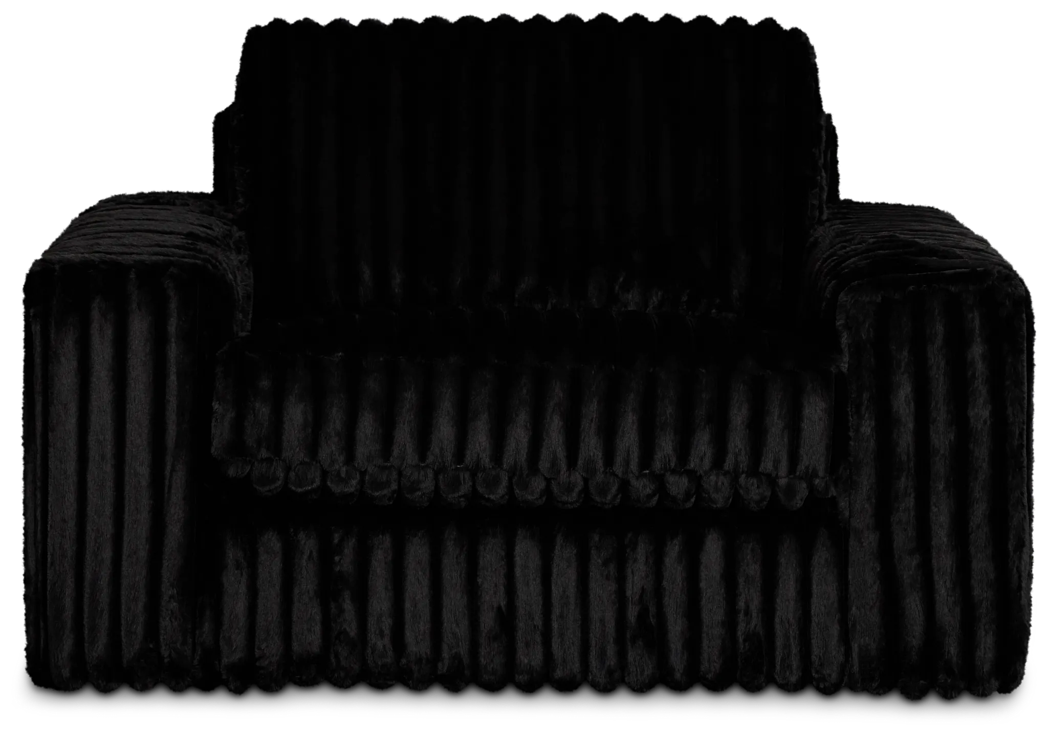 Teddy Black Fabric Oversized Chair