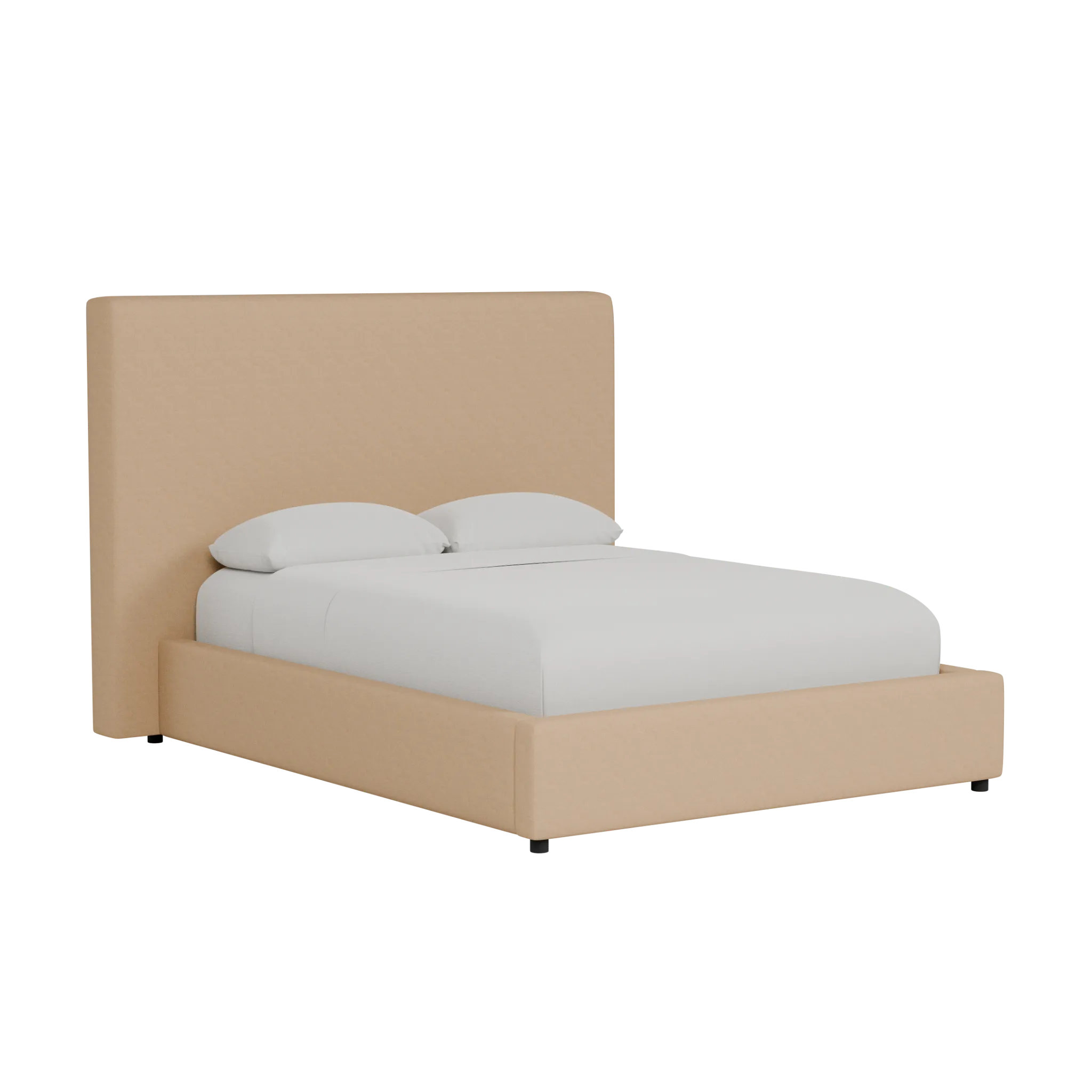 Grayton Merino Taupe 54" Upholstered Platform Bed