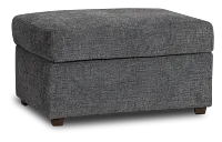 Pomona Gray Fabric Ottoman