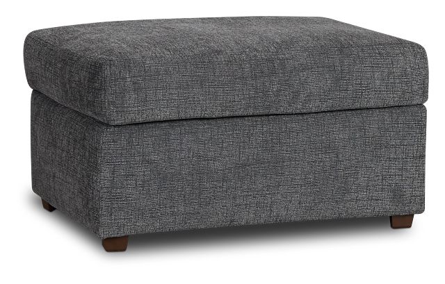 Pomona Gray Fabric Ottoman