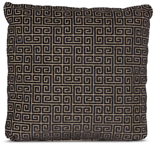 Keys Black 18" Square Accent Pillow