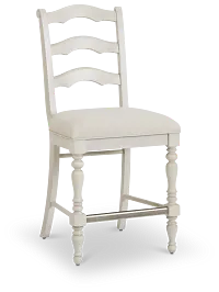 Savannah Ivory 24" Upholstered Barstool