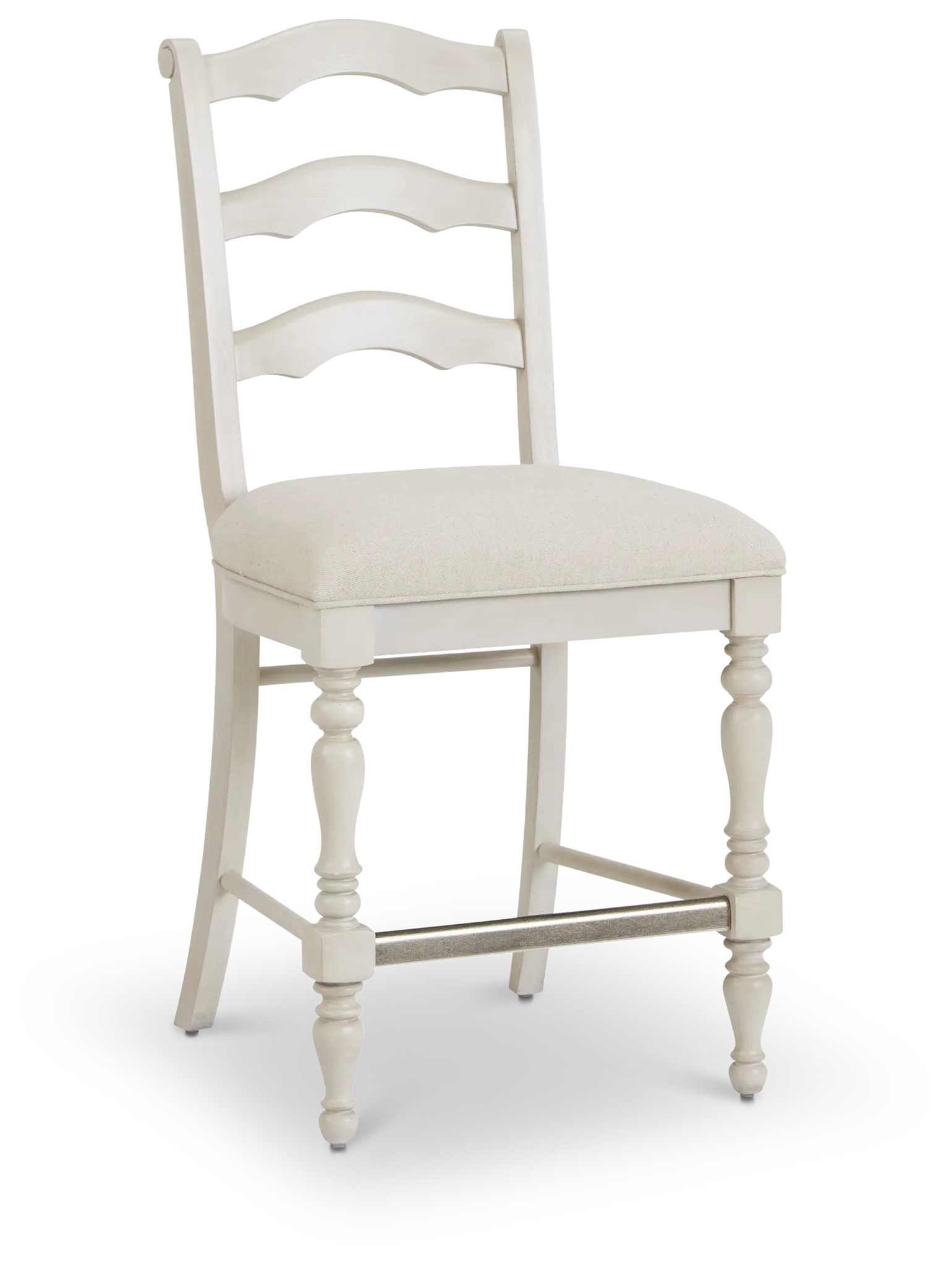 Savannah Ivory 24" Upholstered Barstool