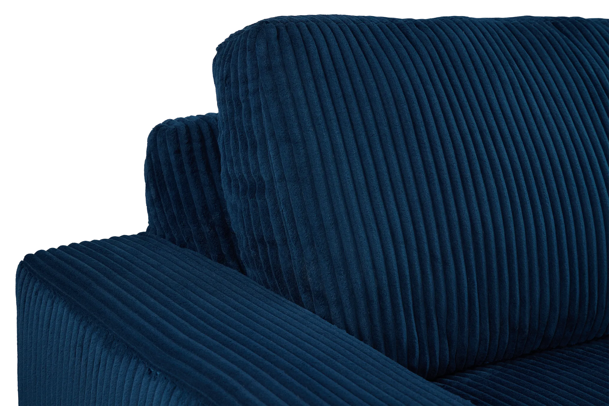 Charlie Dark Blue Fabric Large Left Chaise Sectional