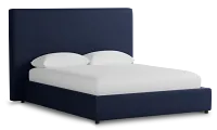 Grayton Joya Dark Blue 54" Upholstered Platform Bed