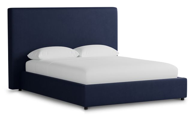 Grayton Joya Dark Blue 54" Upholstered Platform Bed