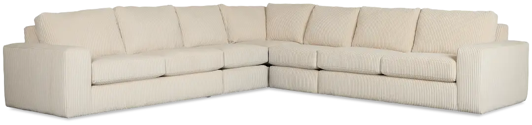 Charlie Ivory Fabric Large Two-arm Sectional Charlie Ivory Fabric Large Two-arm Sectional