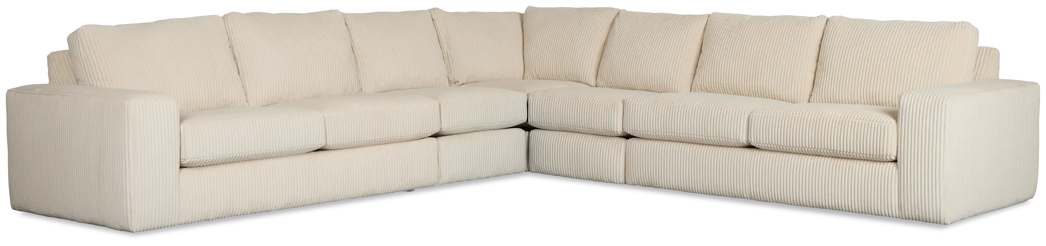 Charlie Ivory Fabric Large Two-arm Sectional
