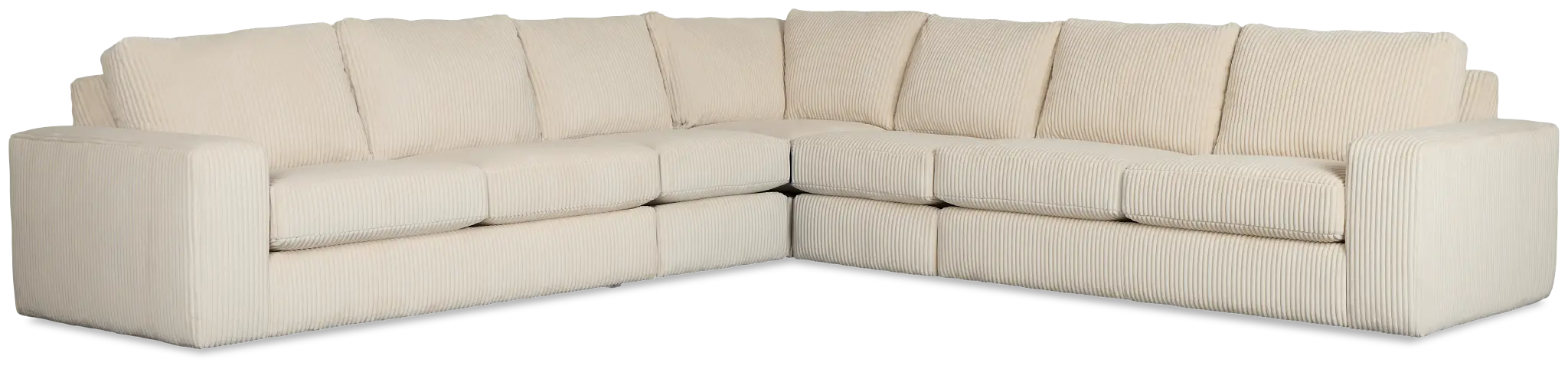 Charlie Ivory Fabric Large Two-arm Sectional Charlie Ivory Fabric Large Two-arm Sectional