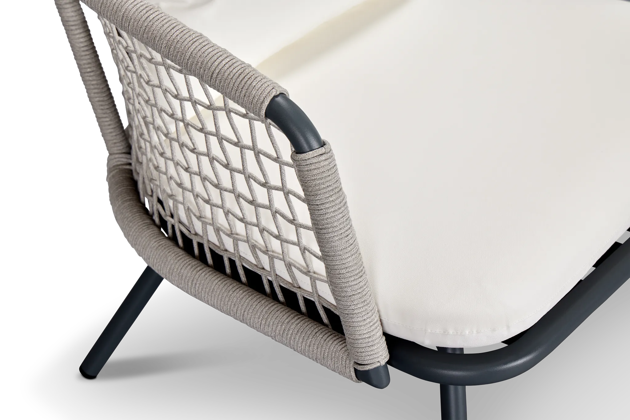 Antigua Gray White Arm Chair