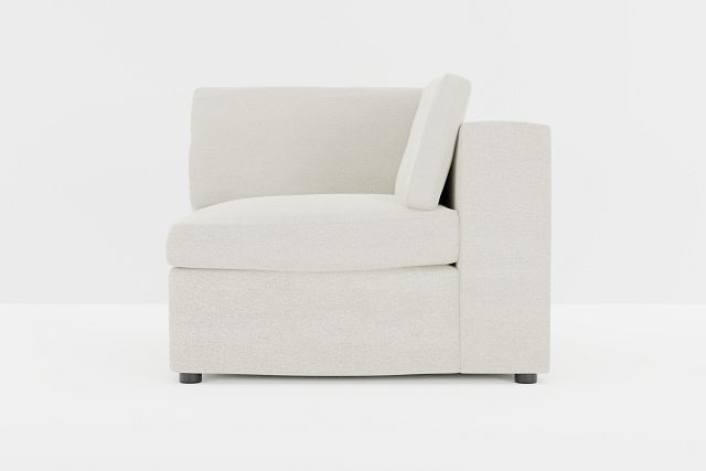 Destin Elite Ivory Fabric Corner Chair