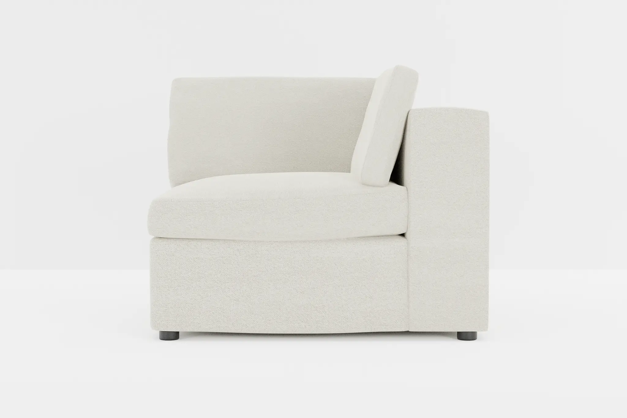 Destin Elite Ivory Fabric Corner Chair Destin Elite Ivory Fabric Corner Chair