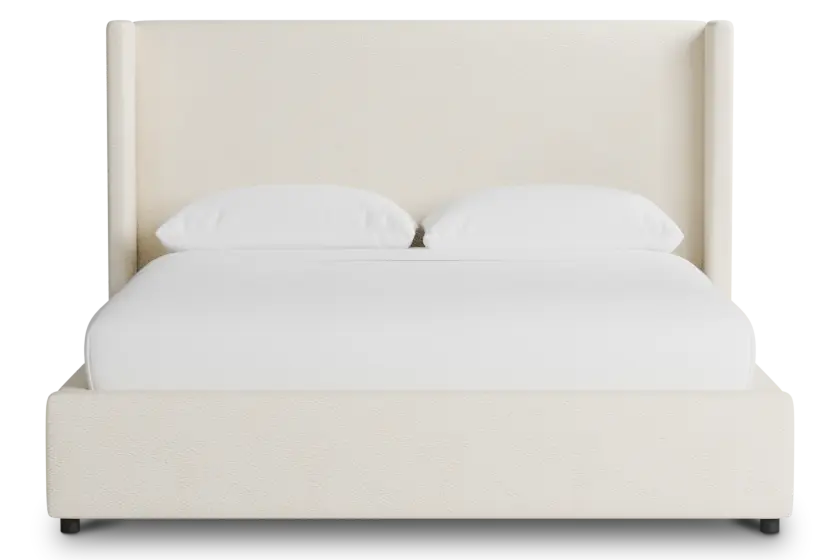 Captiva Gellar White 48" Upholstered Shelter Bed Captiva Gellar White 48" Upholstered Shelter Bed