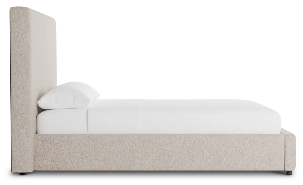 Grayton Elite Taupe 54" Upholstered Platform Bed Grayton Elite Taupe 54" Upholstered Platform Bed