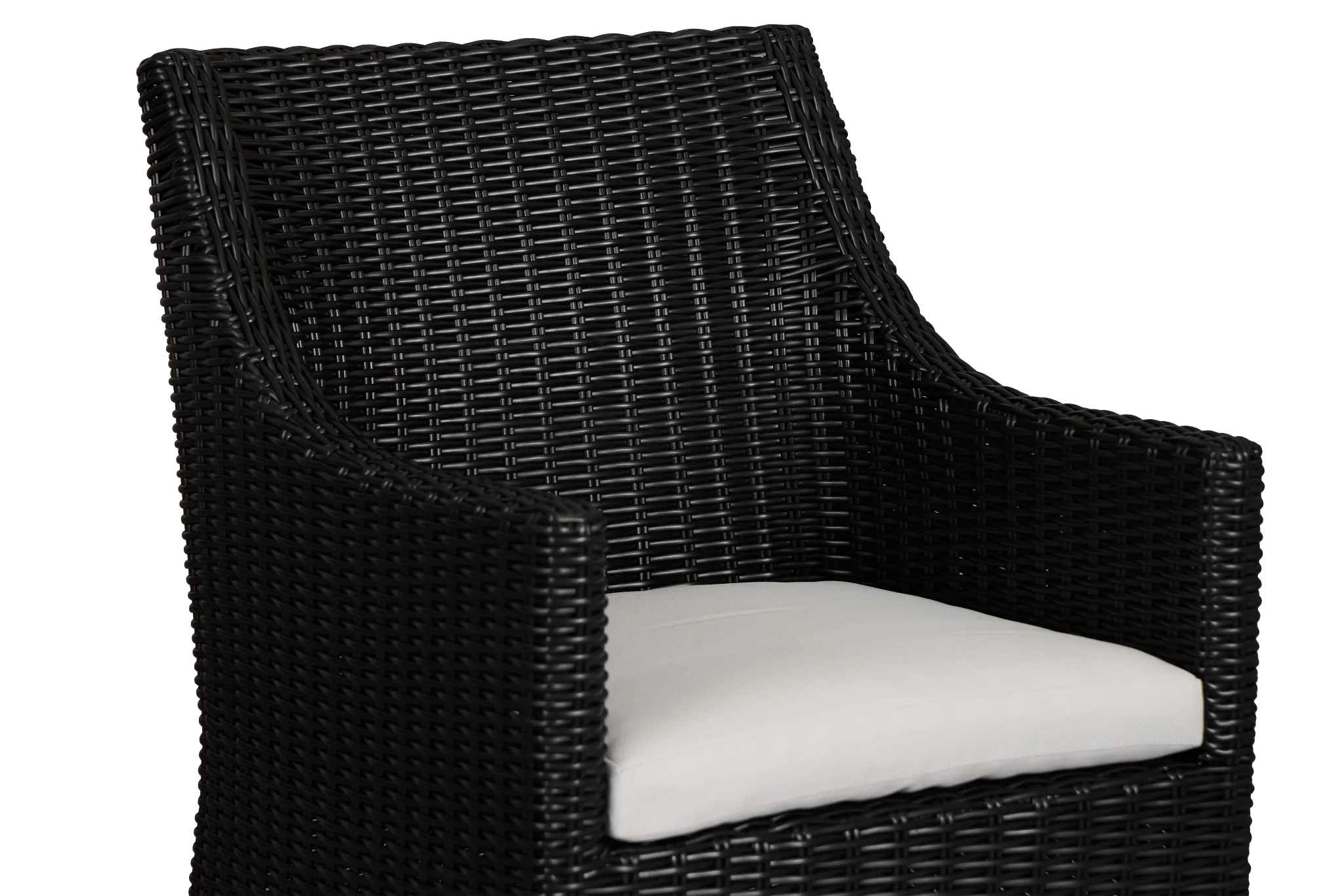 Montecito Black Cushioned Arm Chair