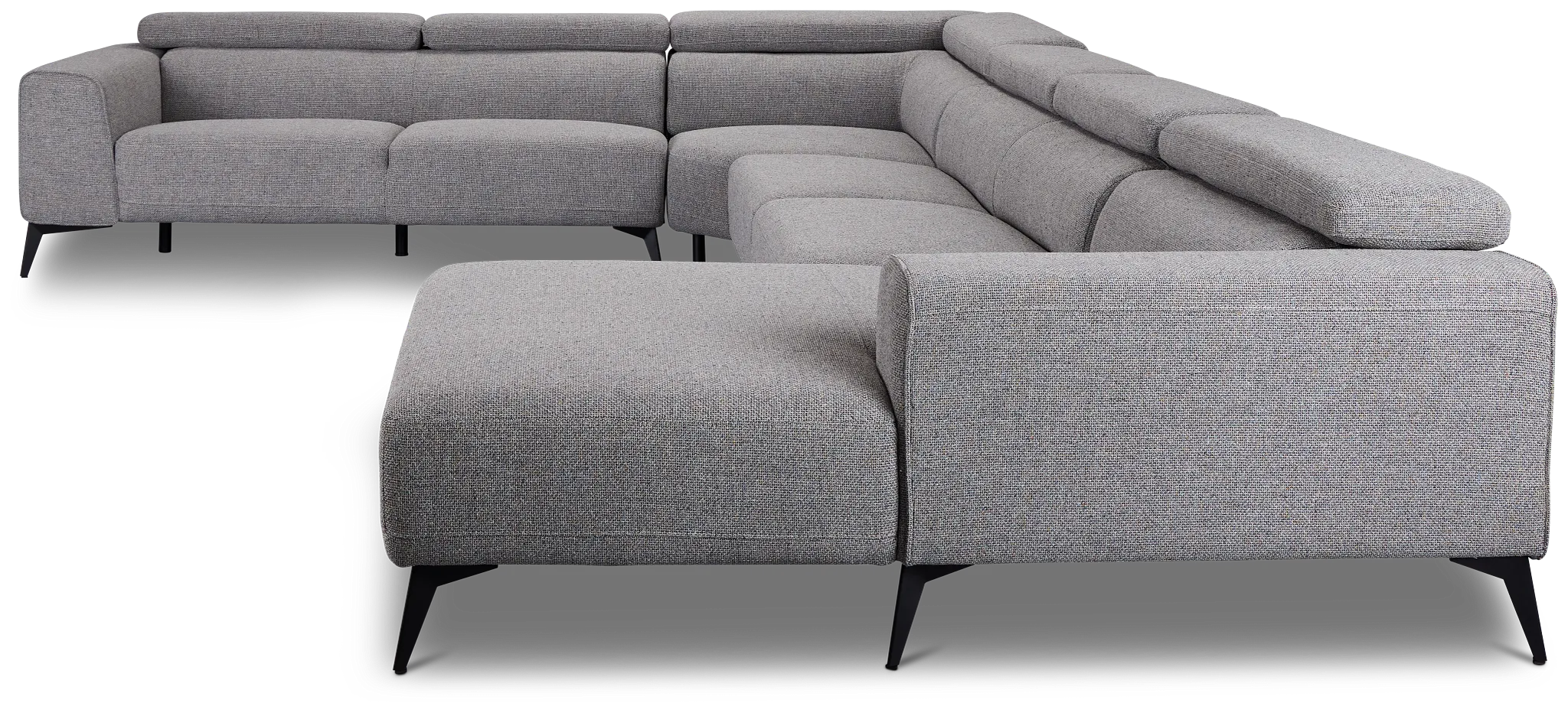 Alina Dark Gray Fabric Medium Right Chaise Sectional