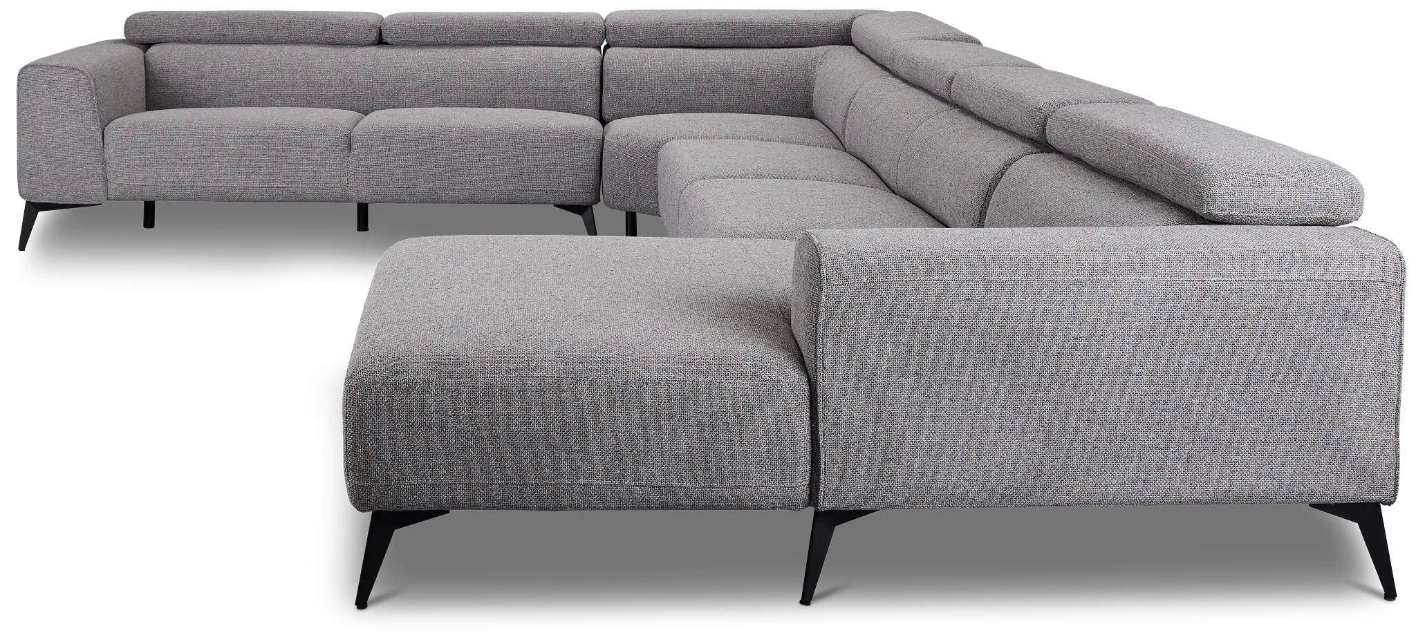 Alina Dark Gray Fabric Medium Right Chaise Sectional Alina Dark Gray Fabric Medium Right Chaise Sectional