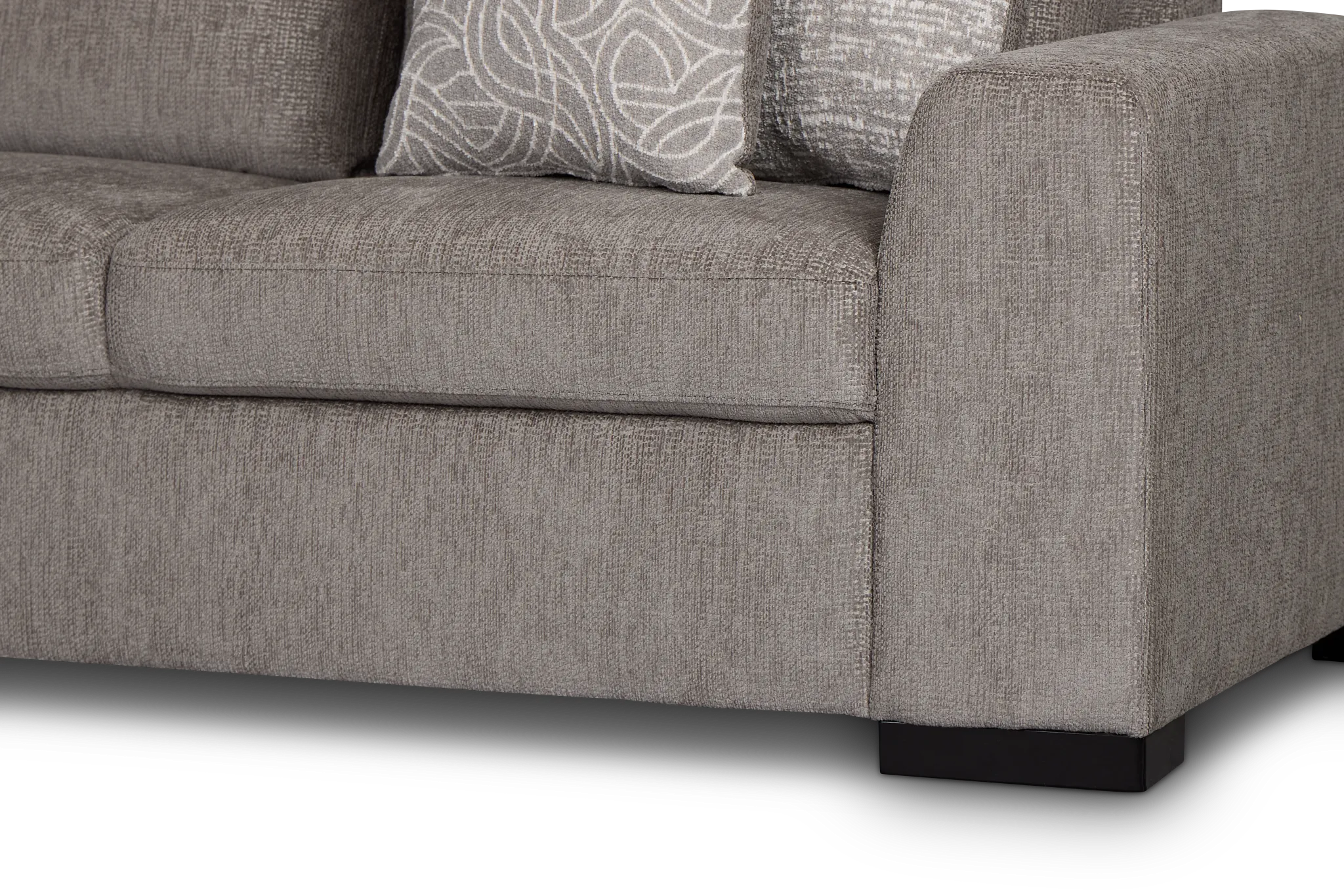 Blakely Gray Fabric Medium 2-arm Left Facing Sleeper Sectional