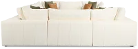 Cruz White Fabric 8-piece Modular Sectional