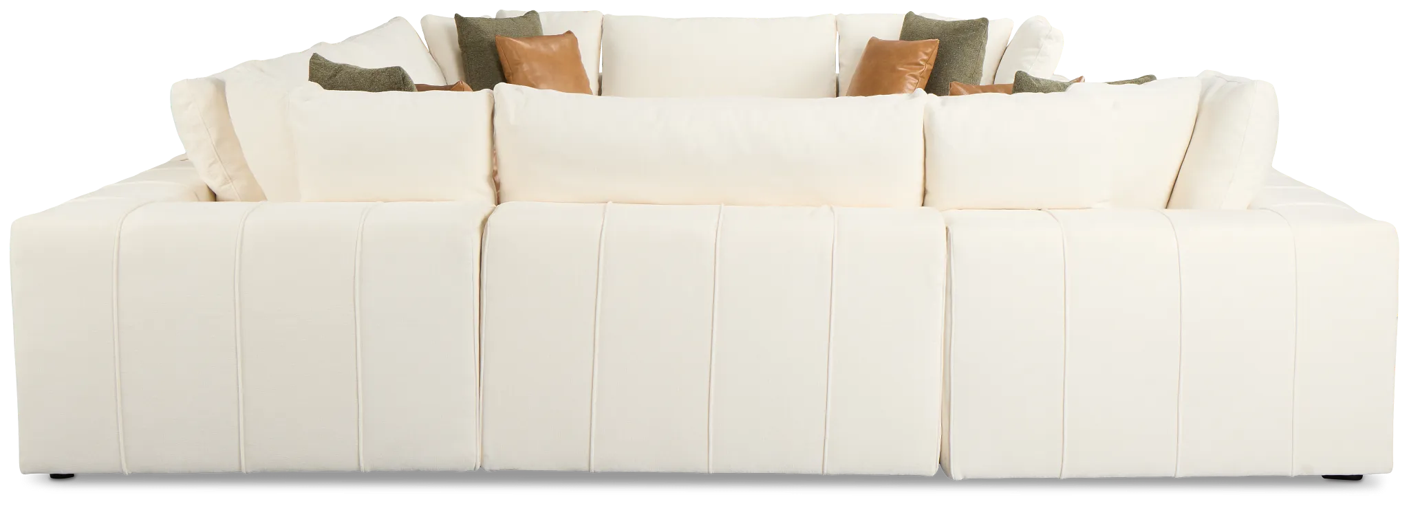 Cruz White Fabric 8-piece Modular Sectional