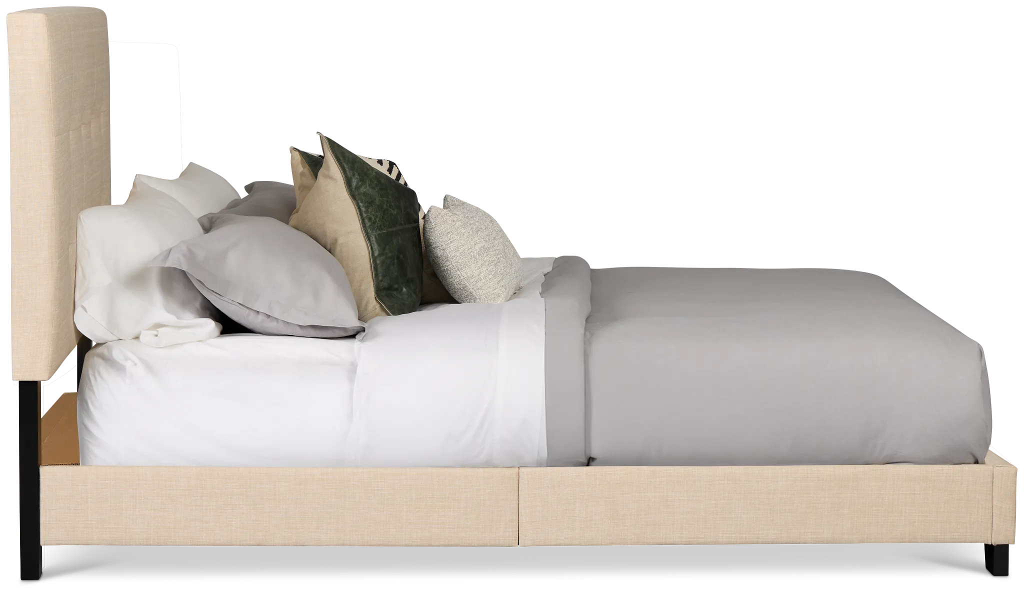 Flagler Beige Uph Panel Bed