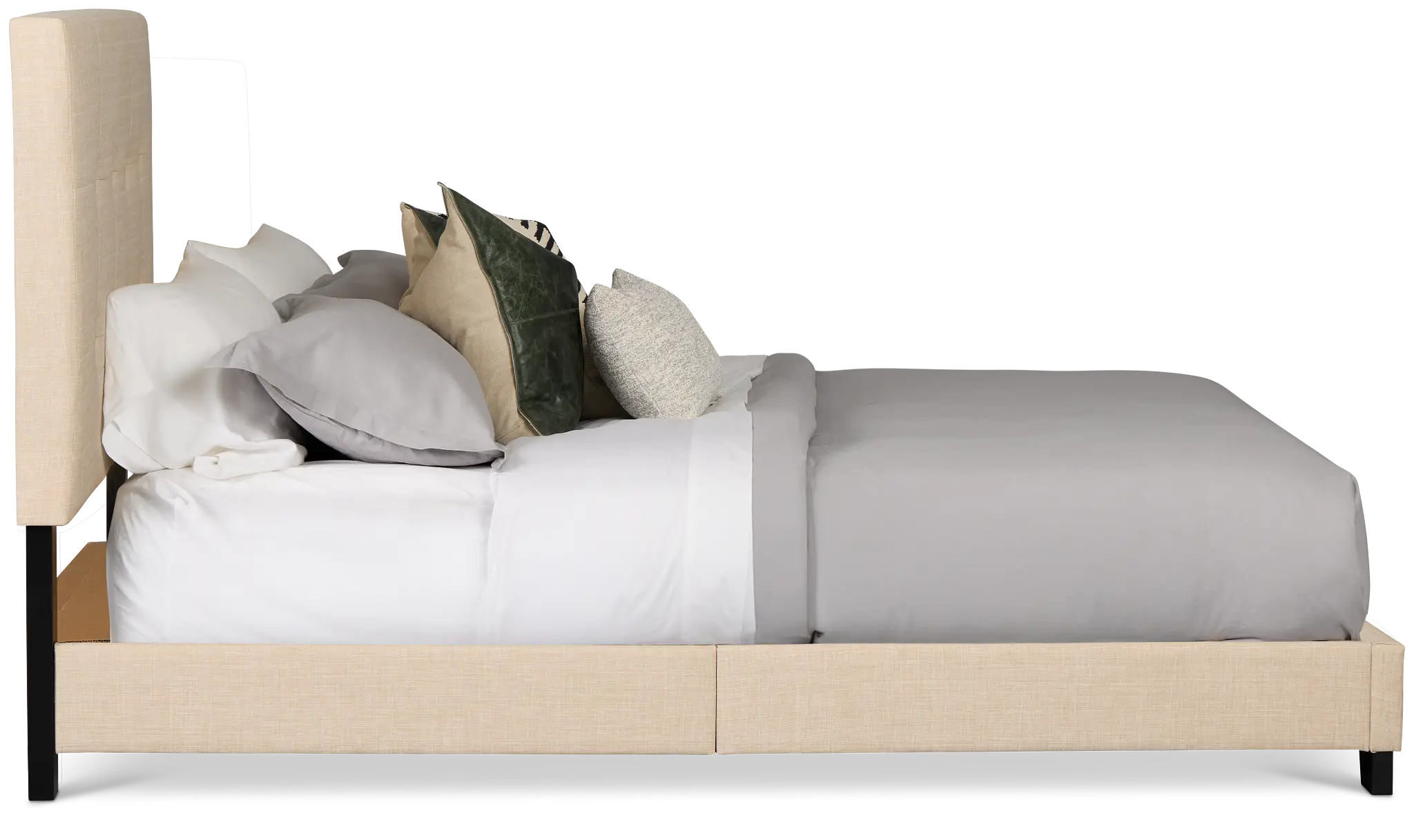 Flagler Beige Uph Panel Bed Flagler Beige Uph Panel Bed