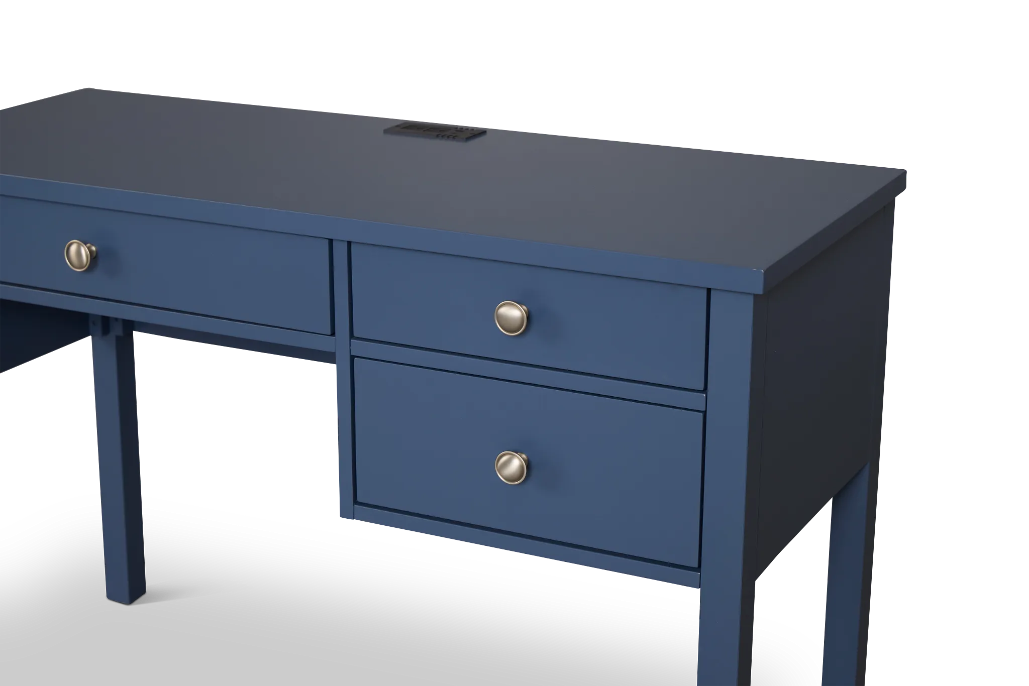 Charleston Dark Blue 3-drawer Desk