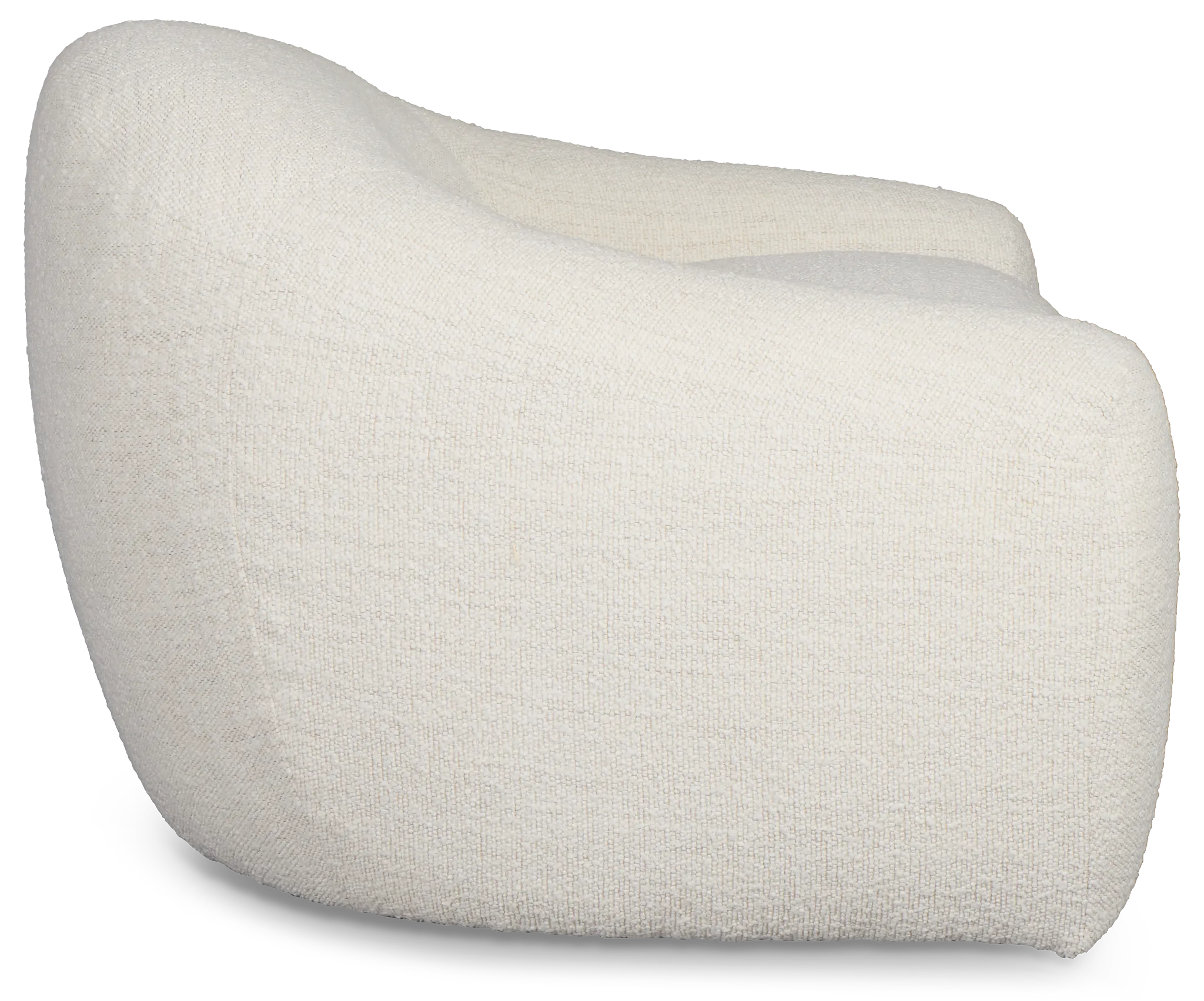 Kaya White Fabric Swivel Chair