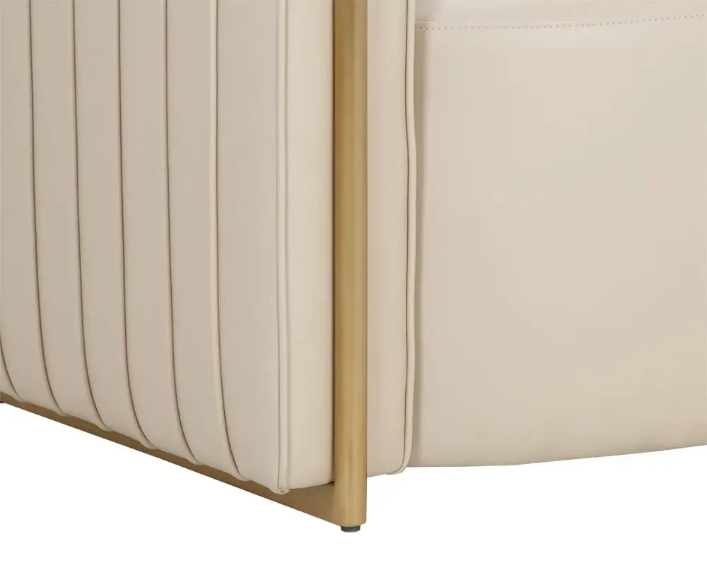 Abbey Beige Lthr/vinyl Accent Chair Abbey Beige Lthr/vinyl Accent Chair