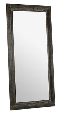 Capri Black Wood Floor Mirror