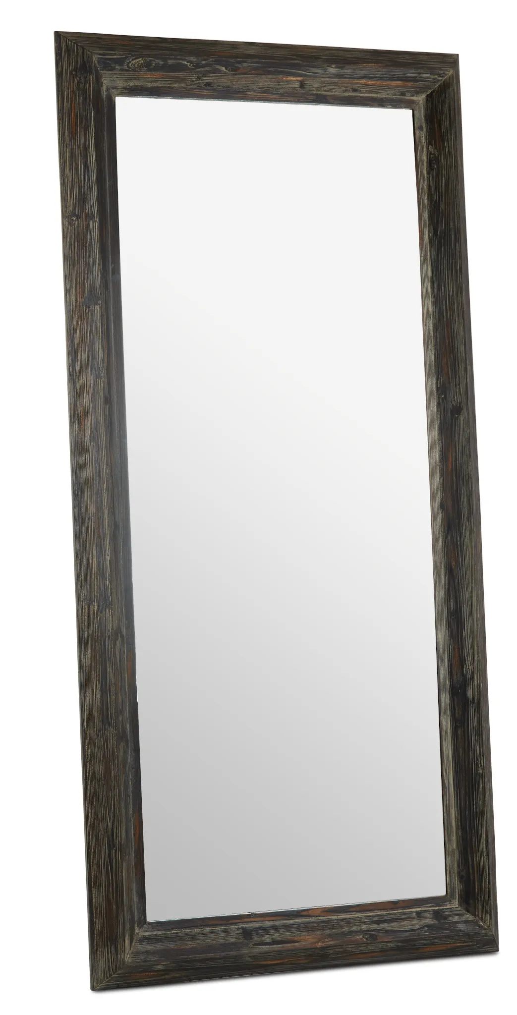 Capri Black Wood Floor Mirror
