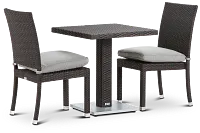Zen Gray 27" Square Table & 2 Chairs