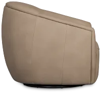 Kellan Taupe Leather Swivel Chair