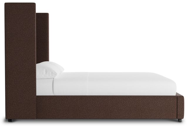 Captiva Elite Dark Brown 60" Upholstered Shelter Bed