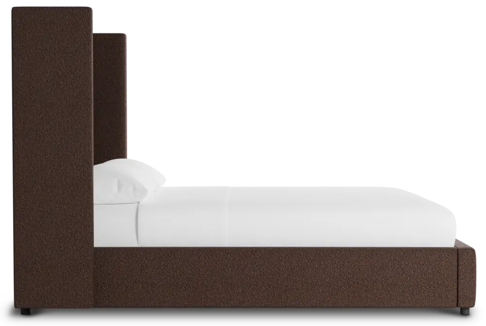 Captiva Elite Dark Brown 60" Upholstered Shelter Bed Captiva Elite Dark Brown 60" Upholstered Shelter Bed