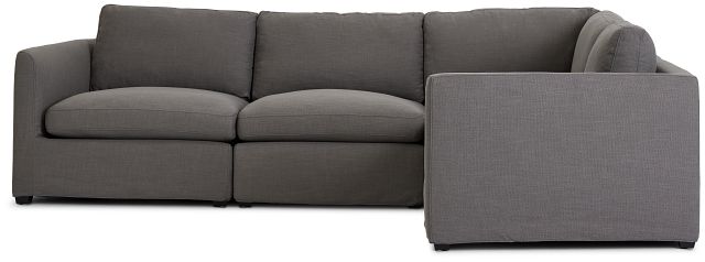 Willow Gray Fabric Small Two-arm Sectional (2)
