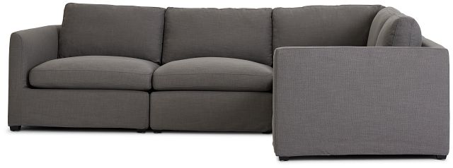 Willow Gray Fabric Small Two-arm Sectional