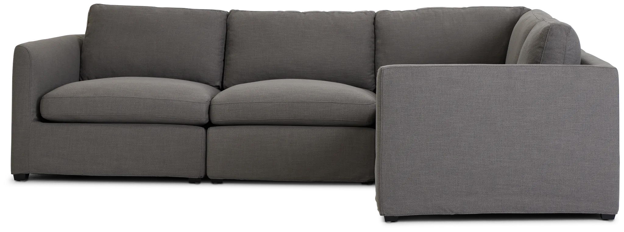 Willow Gray Fabric Small Two-arm Sectional