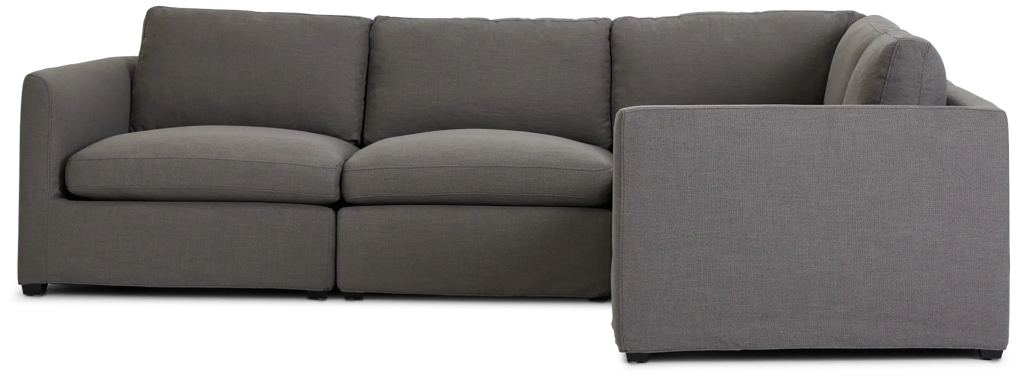 Willow Gray Fabric Small Two-arm Sectional Willow Gray Fabric Small Two-arm Sectional