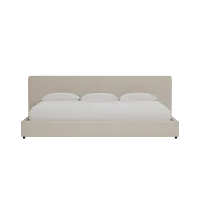 Grayton Peyton Beige 44" Upholstered Platform Bed