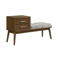August Mid Tone Storage Bench