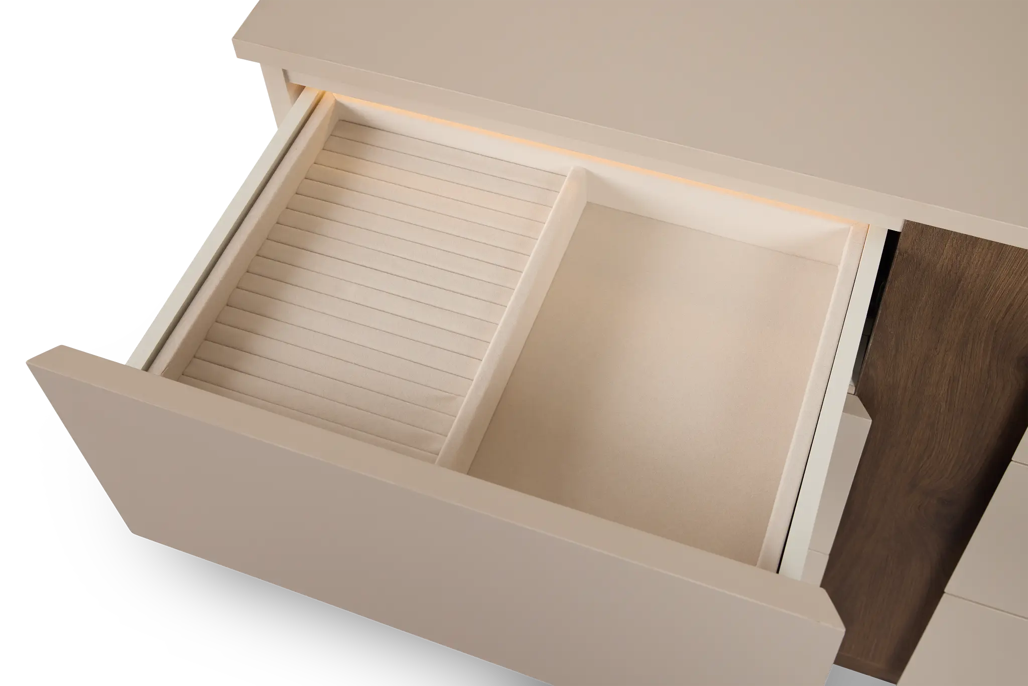 Brasilia Light Beige Dresser & Mirror Brasilia Light Beige Dresser & Mirror