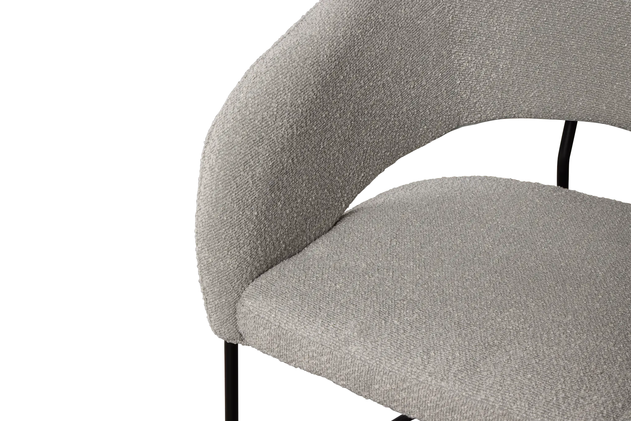 Merrick Gray Round Upholstered Side Chair Merrick Gray Round Upholstered Side Chair
