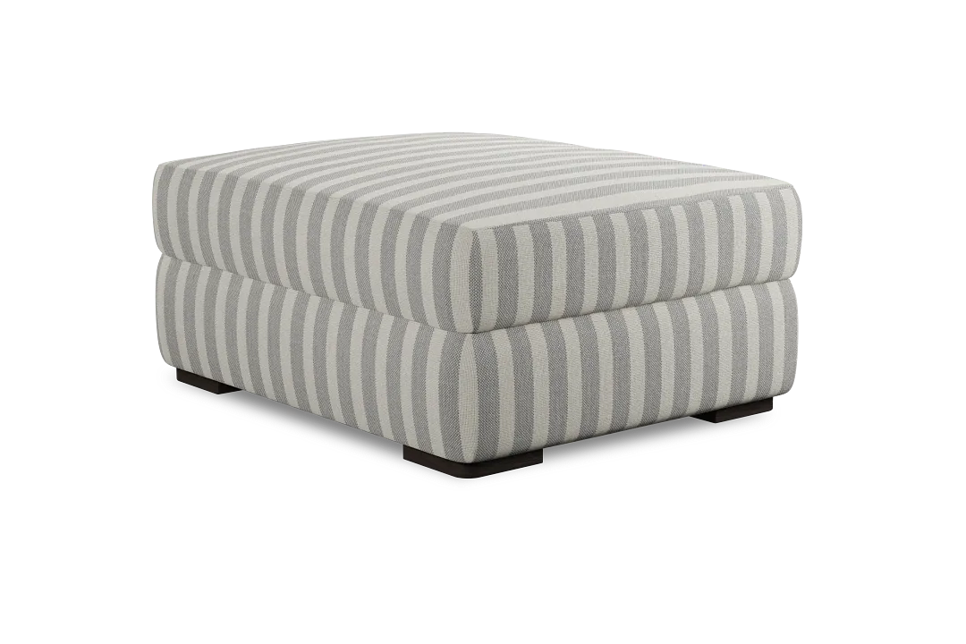 Edgewater Sea Lane Light Gray Ottoman