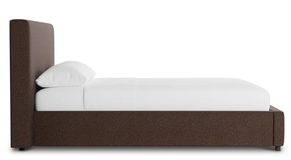 Grayton Elite Dark Brown 44" Upholstered Platform Bed Grayton Elite Dark Brown 44" Upholstered Platform Bed